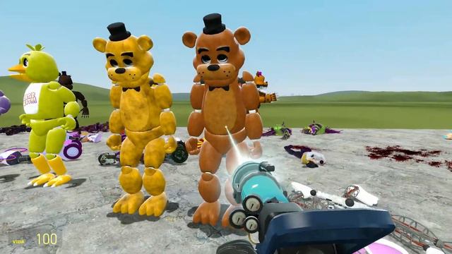 ALL FNAF 1 9 SECURITY BREACH ANIMATRONICS In Garry's Mod! смотреть онлайн