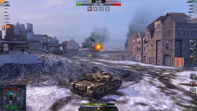 World of Tanks Blitz Chieftain Mk.6 Хороший бой с подкруткой смотреть онлайн