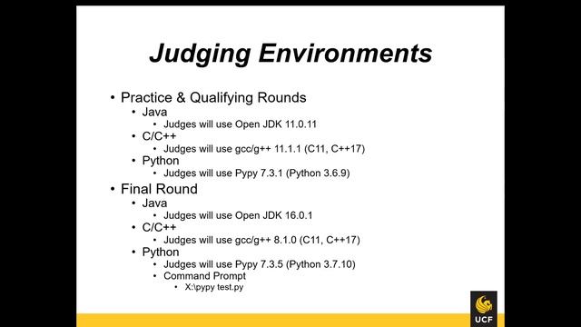 UCF Local Programming Contest Orientation 2021 (Part 2 of 2) смотреть онлайн