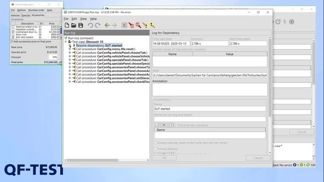 Dependencies in QF-Test (basics) | GUI Testtool for Java, Web, Android and Windows смотреть онлайн