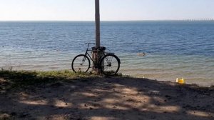 В Крым с караваном. День 9 ч. 2. ОПАСНО! Не повторять! На пляже с палаткой.