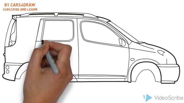 How to Draw a Toyota Yaris Verso / Как нарисовать Toyota Yaris Verso смотреть онлайн