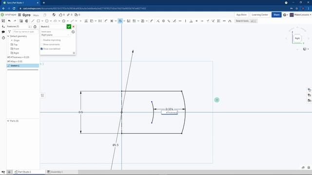 Learn OnShape: Using Variables to Draw Gyroscope Fidget Spinner Key Chain смотреть онлайн