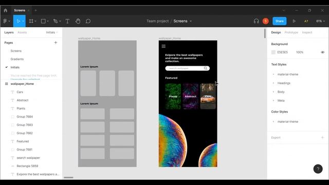 Daily UI Design Challenge in Figma - Day 3 - Wallpaper App (Home) смотреть онлайн
