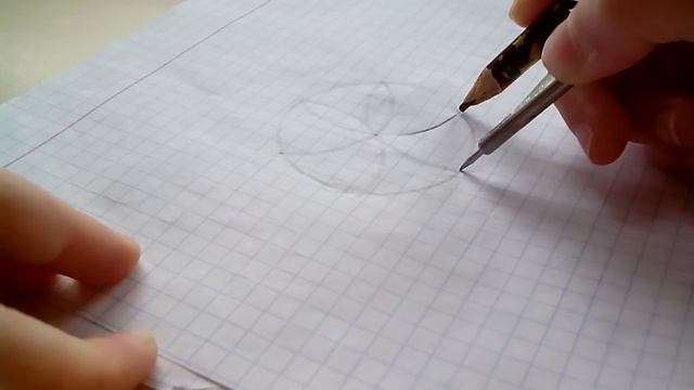 Рисуем цветок циркулем ! смотреть онлайн