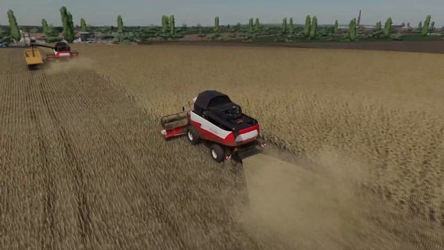 FS19 Timelapse #28 Уборка урожая Акрос-595, Торум-760, Дон-1500Б, МАЗ, ЗИЛ, ГАЗ, ХТЗ-17221 смотреть онлайн
