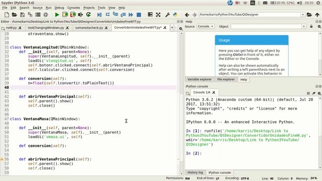 Convertidor unidades |3 ventanas | QT Designer| Python | PyQT5 | Ejemplo|¡Muy básico! смотреть онлайн