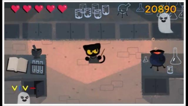 Google's 2016 Halloween Doodle - Magic Cat Academy смотреть онлайн