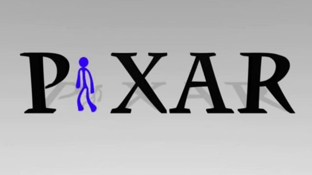 A stickman and the word PIXAR смотреть онлайн