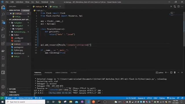 8-Verstehen JSON und Methode GET & POST(Rest Api mit Flask in Python - Web Technologien) смотреть онлайн
