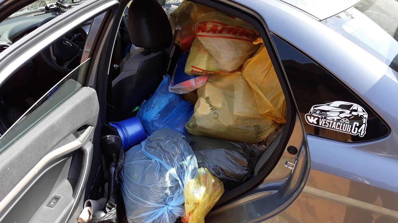 "ПРОект Веста Плутон". Сколько вещей входит в салон и багажник? Тест на вместительность. смотреть онлайн