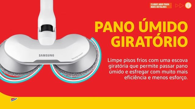 TEM NO EXTRA: ASPIRADOR DE PÓ VERTICAL SAMSUNG DIGITAL INVERTER