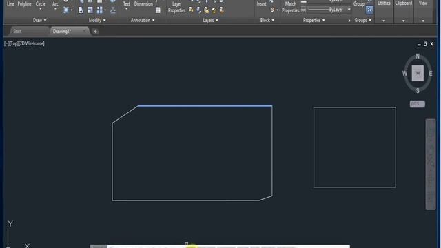 AutoCAD 2018 Tutorial for Beginners #16 HOW TO USE CHAMFER COMMAND IN AUTOCAD# смотреть онлайн