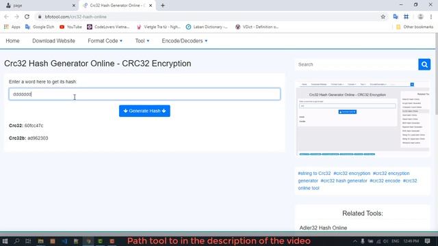 Crc32 Hash Generator Online - CRC32 Encryption смотреть онлайн
