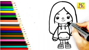 Как нарисовать Тока Бока.Просто рисовать Тока Бока#милыерисунки