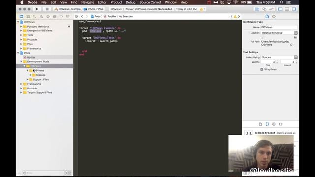 How to create a CocoaPods library. Swift 3 смотреть онлайн
