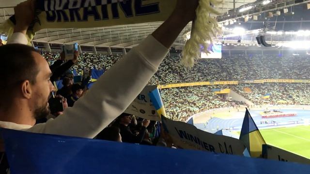Гимн Украины перед матчем отбора Евро-2020 Украина - Португалия смотреть онлайн