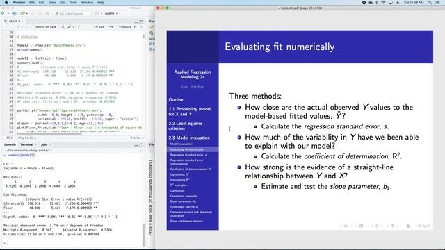 Applied Regression Modeling 2.3a: Simple linear regression standard error смотреть онлайн