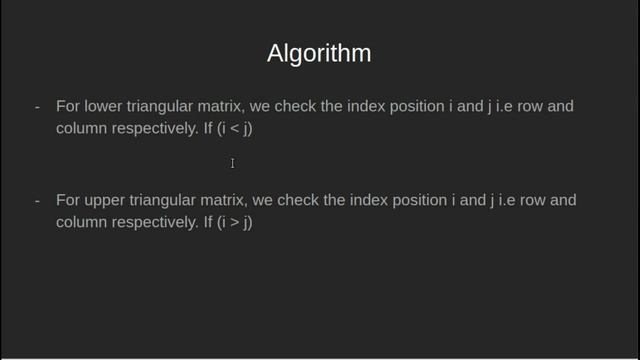 Program to print Lower triangular and Upper triangular matrix of an array | GeeksforGeeks смотреть онлайн