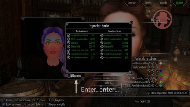 SKYRIM FEMALE CHARACTER CREATION HIGT POLY HEAD