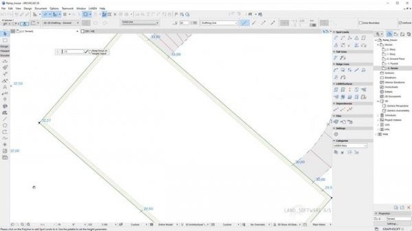 Adapting Terrain to Existing Building and Ramp | LAND4 for ARCHICAD®