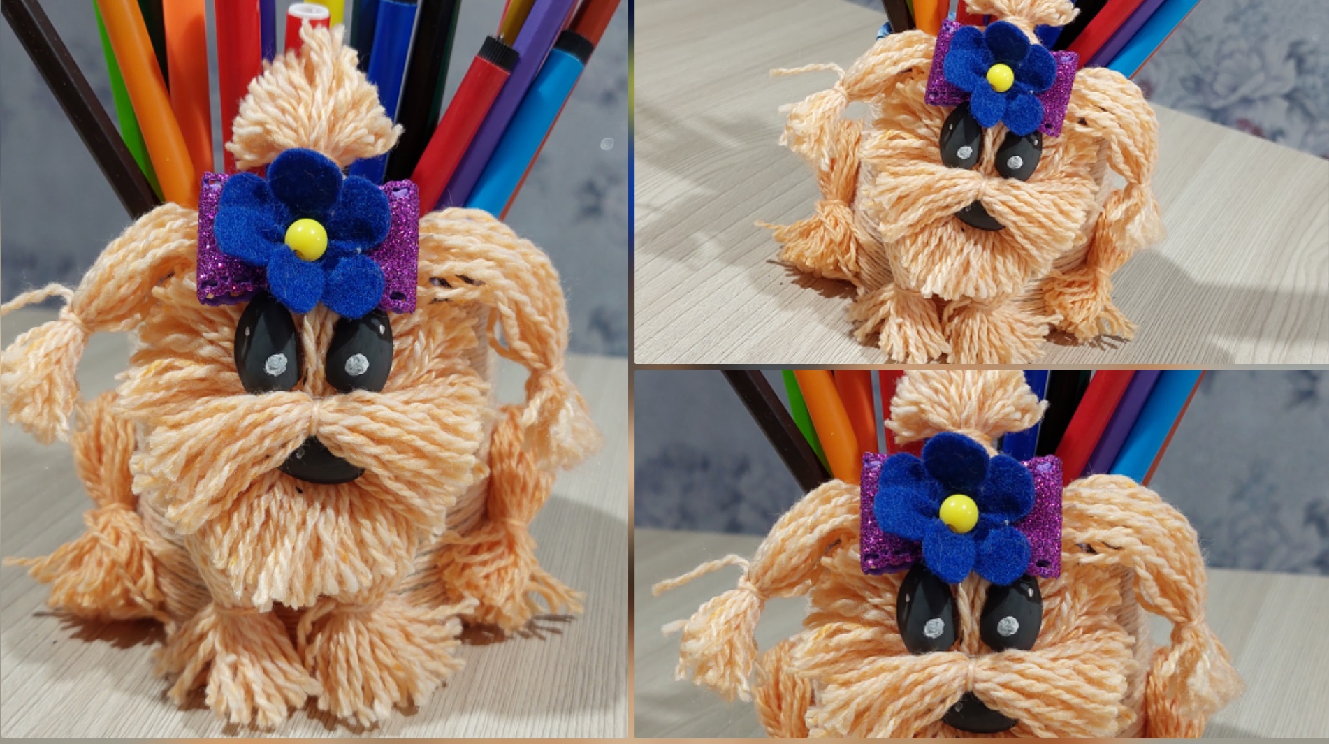 Классная карандашница из остатков пряжи и жестяной банки.mp4 смотреть онлайн