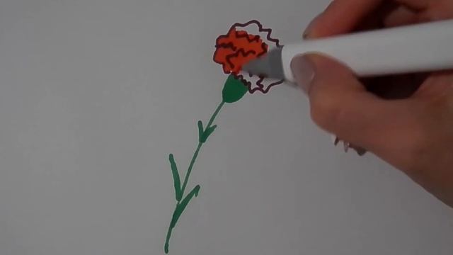 Рисуем ЦВЕТОК ГВОЗДИКУ ЛЕГКО/Draw a CARNATION FLOWER EASILY смотреть онлайн
