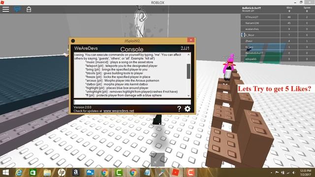 Roblox New btools, Fog, datboi and more! JJsploit (Working!!) смотреть онлайн