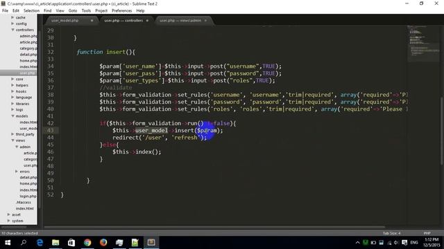 codeigniter 3 project 4 crud user table смотреть онлайн
