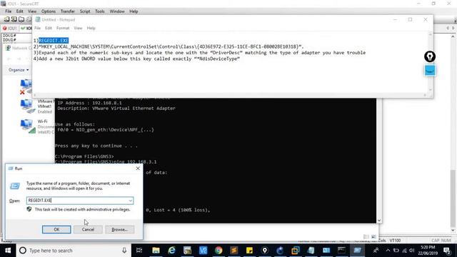 Creating loop back adapter in windows 10 and connecting to GNS3 смотреть онлайн