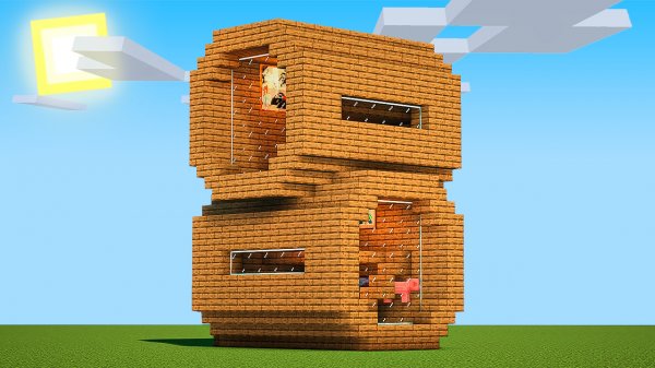 СТАРТОВЫЙ ДОМ КАПСУЛА В МАЙНКРАФТЕ