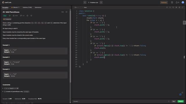 LeetCode Day 5 - Valid Parentheses смотреть онлайн