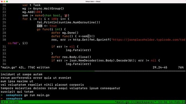 Go (Golang) Semaphore Pattern Tutorial смотреть онлайн
