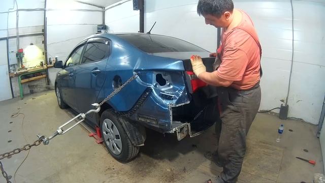 Киа Рио ремонт кузова в Нижнем Новгороде KIA Rio Auto body repair. смотреть онлайн