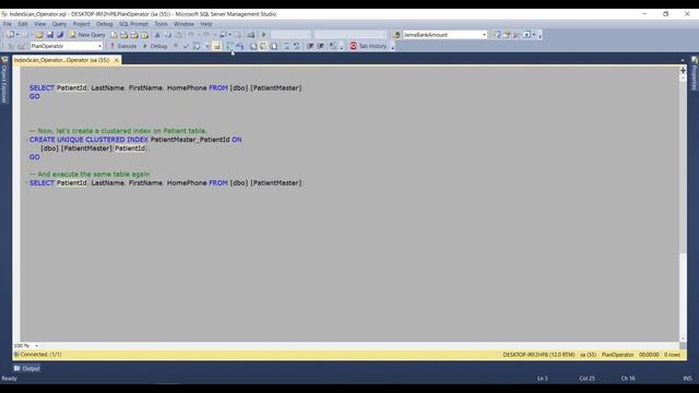 TSQL Execution Plan Operator - Index Scan смотреть онлайн