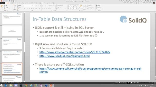Davide Mauri: Schema less table & Dynamic Schema смотреть онлайн