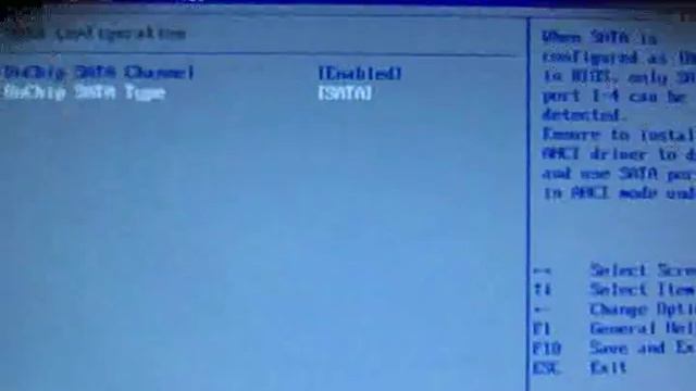 Установка, подключение SSD. Включение режима AHCI. смотреть онлайн