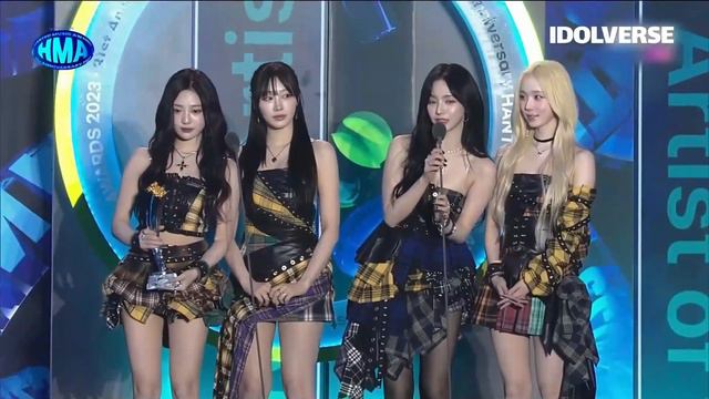 240218 aespa - Artist of the Year (Bonsang) speech @ the 31st Hanteo Music Awards смотреть онлайн