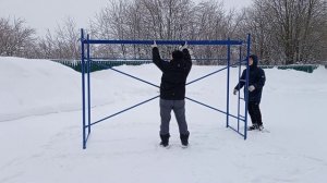 Сборка строительных лесов 1 секция