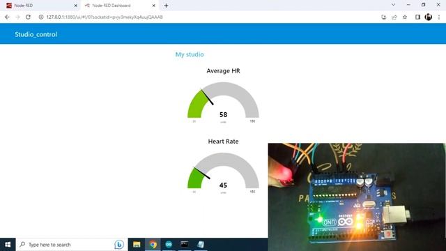 Node red dashboard for Heart rate measurement using MAX30102 and Arduino. смотреть онлайн