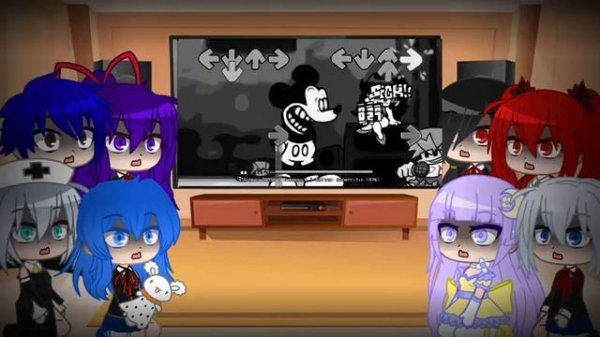 Date a live react to Fnf Mickey Mouse mod