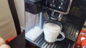 Делаем какао на кофемашине Delonghi Dinamica 350.55