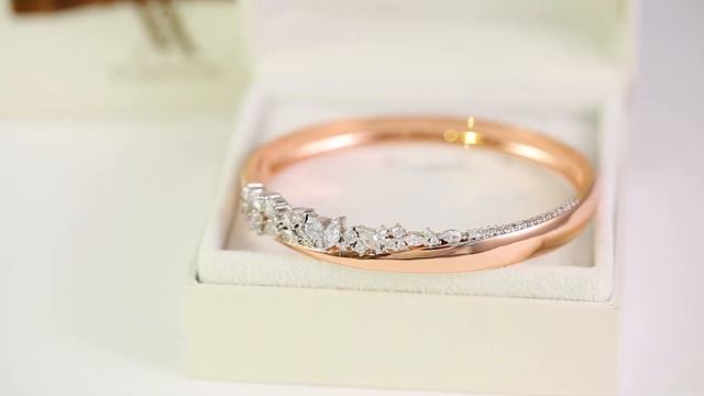 Angelady Rose Gold Road of Angel Cuff Bangle Bracelet смотреть онлайн