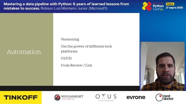 Mastering a data pipeline with Python / Robson Luis Monteiro Junior (Microsoft) смотреть онлайн