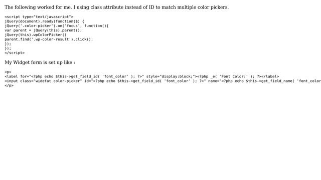 Wordpress: Adding WordPress colorpicker in widget settings (3 Solutions!!) смотреть онлайн
