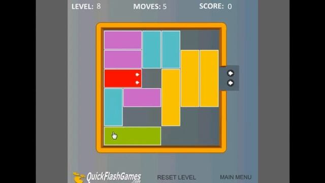 How to Play Android/Apple Game UnBlock Me on Computer - Level 8 - FlameBux com