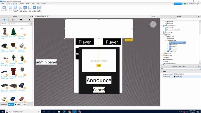 (Roblox Studio) How to make a Admin Panel Part 4 - Announcement function смотреть онлайн