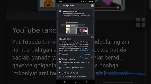 you tube tarixini tozalaash /gogle tarixini tozalash /chrome tarihini tozalash/history dalete?? смотреть онлайн