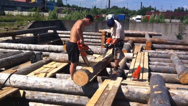 Срубы из сухостойной карельской сосны. ч6 смотреть онлайн