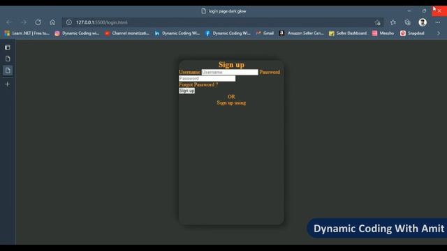 ?Golden sign up or login page? using html css| Dark mode | Glow effect | Dynamic Coding With Amit смотреть онлайн
